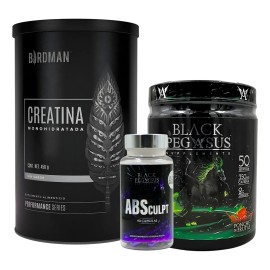 Kit Creatina Birdman + Reductor Abdominal + Pre Entreno 500g