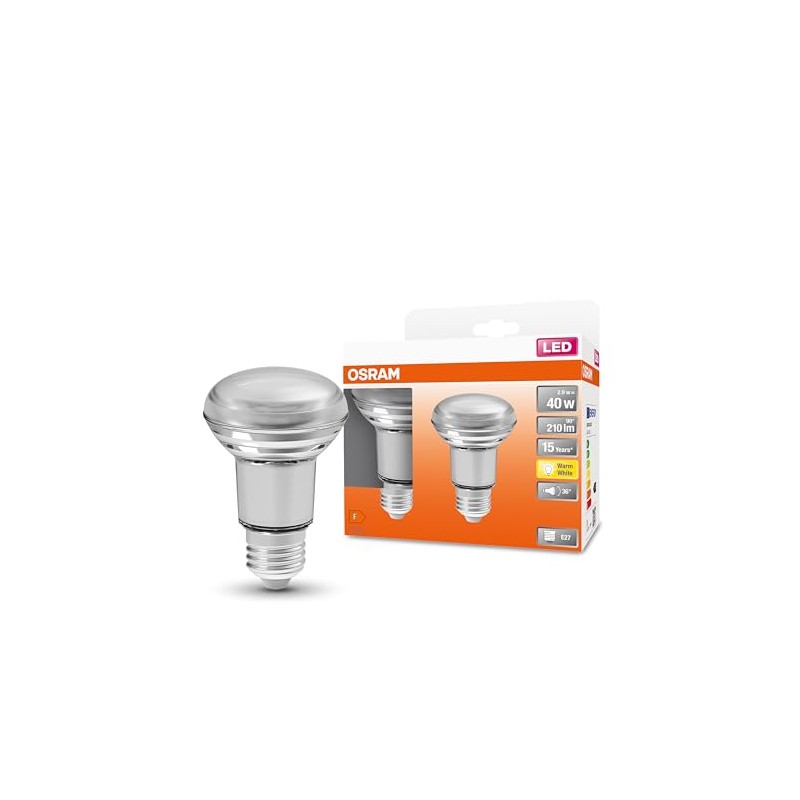 Osram LED Star R63 Reflektorlampe, Sockel: E27, Warm White, 2700