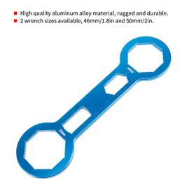 Fork Wrench Fit for CRF250R CRF450R CRF450X, 1.8in/2in Aluminum Alloy Fork Wrench Front Shock Absorbers Remover Installaer Repair Tool(Blue)
