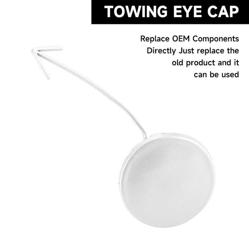 Yollky Front Bumper Tow Hook Cover Cap for Volkswagen Jetta