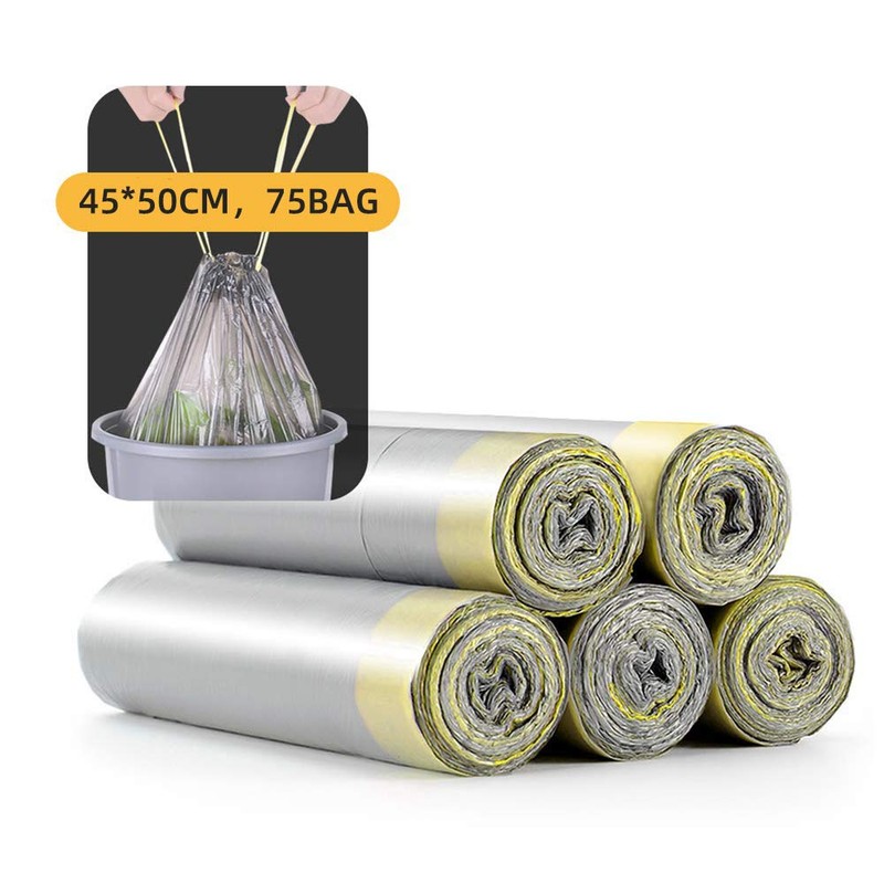 RTBQJ-AT Trash Bags with Carry Handle, Tear-Resistant and Liquid-Proof (12