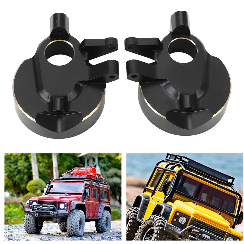 2Pcs RC Steering Knuckles Black Coated Brass Front Steering Knuckles