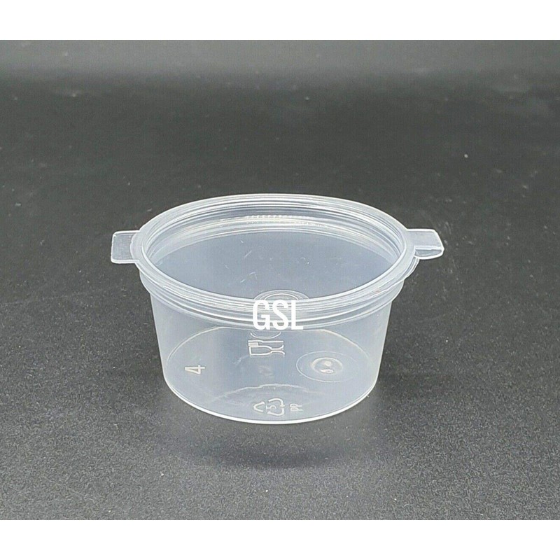 GSL 50 x Hinged Lid Plastic Round Food Grade Storage