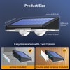 TECKNET Solar Fence Lights Outdoor 6 Pack, 3 Modes 3500K/4500K/6500K,