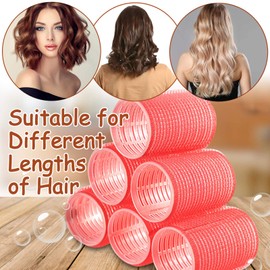 Jumbo Hair Rollers Sets,Self Grip Salon Hair Dressing Curlers, Jumbo Large Rollers for Long Short Hair, DIY Curly Hairstyle for Women, Colors May Vary (3XJumbo+3XLarge)
