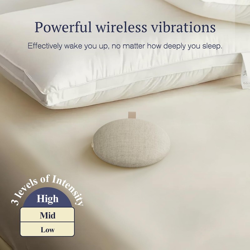 ANJANK Extra Loud Alarm Clock with Wireless Bed Shaker, Vibrating