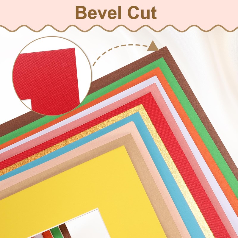 uxcell Picture Mats, 8 x 10 Mat Board Center for