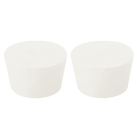sourcing map Rubber Tapered Plug 62mm to 75mm Solid Test Tubes Bungs Stopper White for Lab Home 2 Pieces