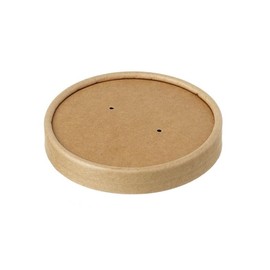 Bag Market | 25 x Biodegradable Brown Kraft Soup Containers with Lids | Ice Cream/Pots/Tubs/Takeaway (8oz / 227ml)