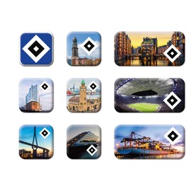 Hamburger SV HSV Hamburg 29982 Magnet Set of 9