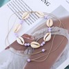 TseenYi Boho Cowrie Shell Choker Neckalce Seashell Necklace Purple Tiny