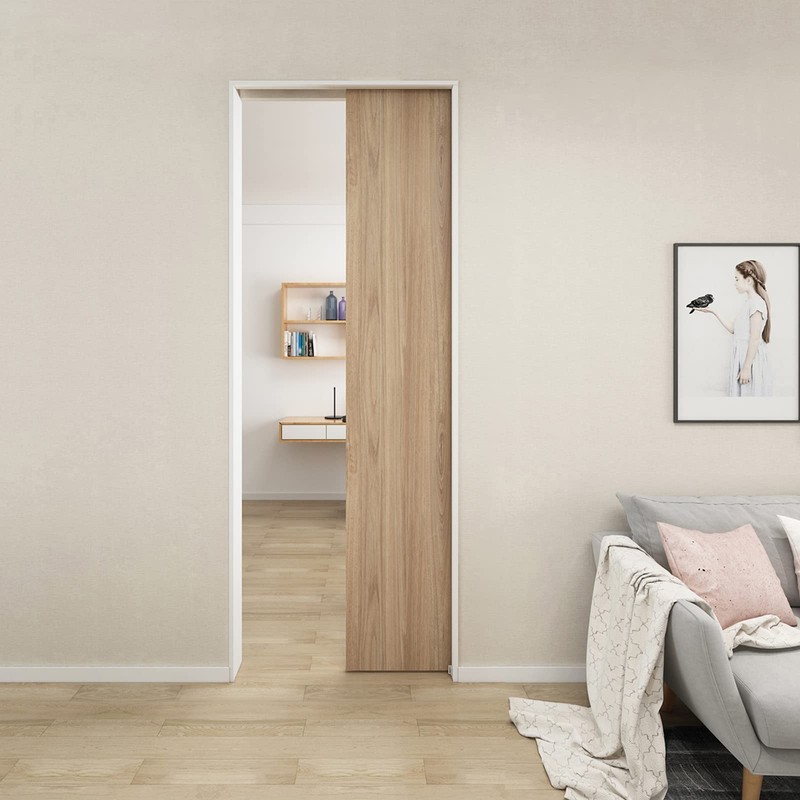 JUBEST 7FT Commercial Grade Pocket Door Hardware and Track Set,