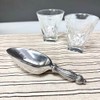 Elegant Ribbed Ice Scoop Polished Aluminum 7 Inches by India