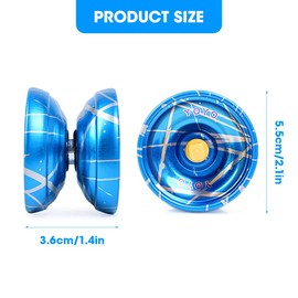 Lotvic 8 Pcs Metal Yoyo, Responsive Yoyo for Kids Beginners, Trick Yoyo Ball with Sturdy String, Stable Professional Yoyo, Multipack Colorful Alloy Yoyo for Kids Party Favors (Packaging Color Random)