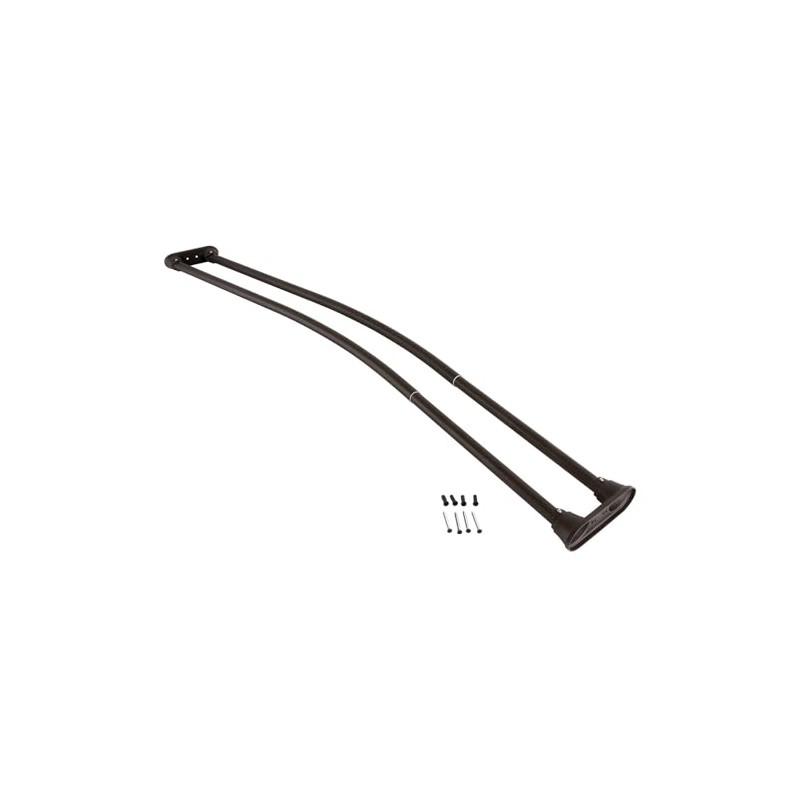 Kingston Brass CCD2175 Adjustable 60-Inch-72-Inch Double Curved Stainless Steel Shower