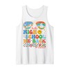 Groovy Hello High School We Back Sunglass Teacher Girls Tank