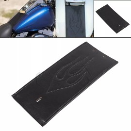 Unbranded Gas Tank Panel Bib PU Leather For Harley Dyna Wide Glide Softail Springer FXSTS