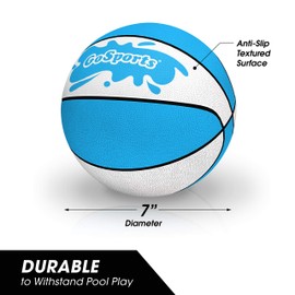 GoSports Water Basketballs 2 Pack - Size 3 (7 Inch), Great for Swimming Pool Basketball Hoops