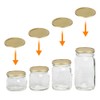 Stainless Steel SplitType Mini Glass Jar Lids Container Sealing Cover