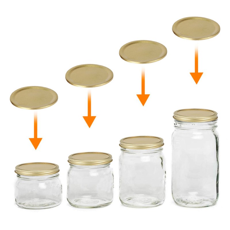 Stainless Steel SplitType Mini Glass Jar Lids Container Sealing Cover