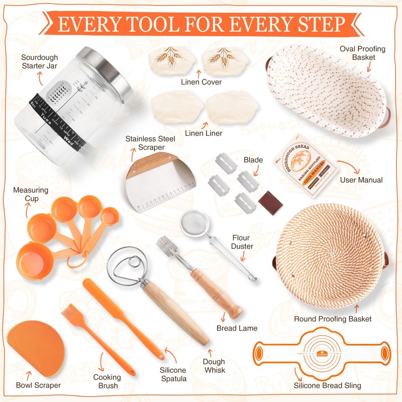 Sourdough Starter Kit, Sourdough Bread Baking Supplies, Sour Dough Starter