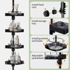 akinbas Tension Pole Shower Caddy with 4 L-Lazy Susan Organizer