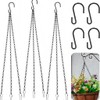 Dcoteh 4 Pack, 3 Point 23 Inch Black Hanging Baskets