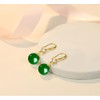Dainty Agate Ball Dangle Earrings for Women Girls 14K Gold