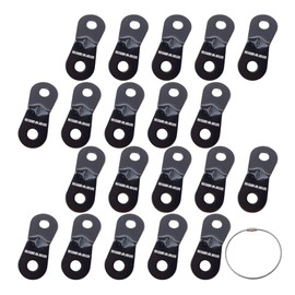 NCNL (NO CAMP NO LIFE) Universal Metal Fittings, 2 Hole Type, Compatible with Up to 0.2 inches (5 mm), Aluminum Tent, Tarp, Rope Tensioner, Adjustable Length, Rope Tensioner, Guy Line Liner, Rope