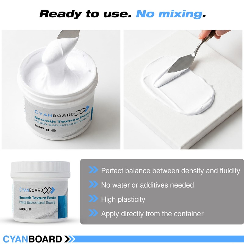 Cyanboard, Structural Paste Smooth Texture 500 GRS. Plastic arts, painting,