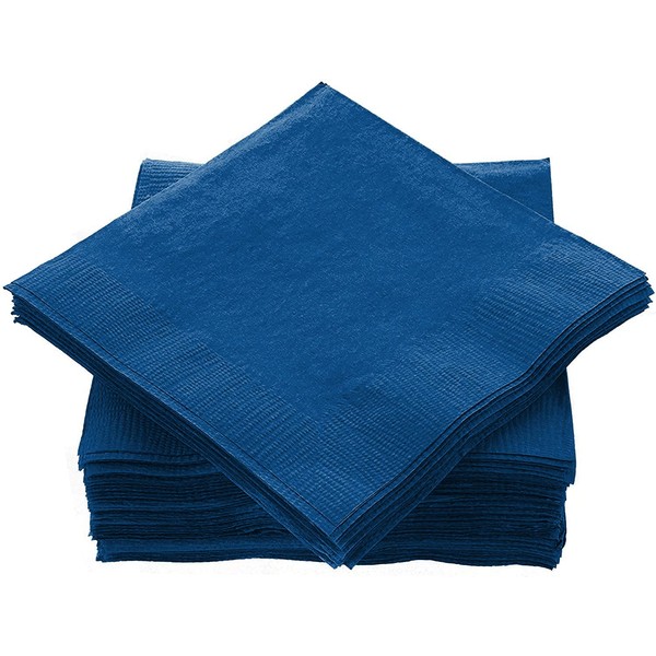 Cocktail Napkins Disposable, Royal Blue Beverage Napkins Soft and Absorbent