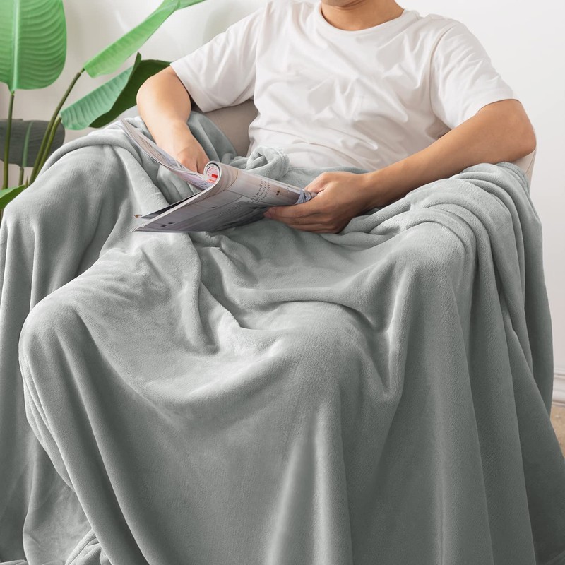 Oxford Homeware Fleece Blanket Sofa Throw Cuddly Reversible Soft Throws