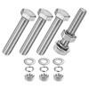 M METERXITY 4-Pack Hex Head Screw Bolt with Nuts Flat