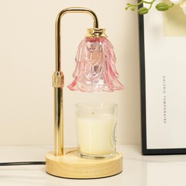 SupBri Tulip Candle Warmer Lamp, Adjustable Height, Dimmable Candle Warmer with Timer, Mom Womens Gifts for Birthday, Unique Home Decor Aesthetic (Pink)