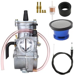 YJGZSVK PWK 28mm Carburetor & Air Filter & Throttle Cable for Kawasaki KX80 KX85 KX100 Yamaha YZ80 YZ85 DT100 SUZUKI RM80 85 Honda CR80 CR85R CR125 Carb 4 Stroke Racing