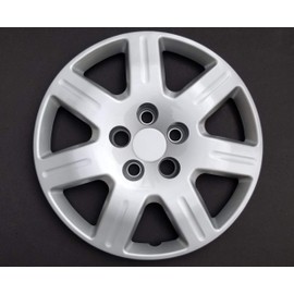 MARROW New Wheel Covers Hubcaps Replacements Fits 2006-2011 Honda Civic; 16 Inch; 7 Spoke; Silver Color; Plastic; Set of 4; Bolt On