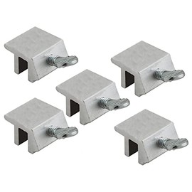 Wideskall® Metal Sliding Window Lock with Steel Screw (Silver) (5-Pack)