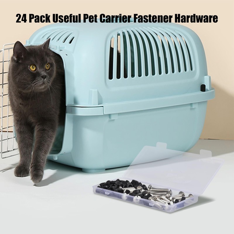 Pet Carrier Fasteners Kennel Replacement M6 Bolts and Butterfly Nuts