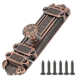 MECCANIXITY Slide Barrel Bolt Latch, 6 Inch Vintage Decorative Security Lock Latch with Mounting Screws for Wooden Door Barn Fence Shed Window, Red Bronze