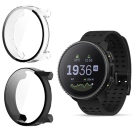 Compatible with SUUNTO Vertical Case,Lamshaw Hard PC Case with Screen Protector Compatible with SUUNTO Vertical GPS Watch (Black+Clear)