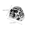SAFIGLE Retro Gothic Skull Ring for Men Creative Titanium Steel