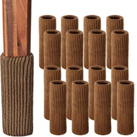 16 PCS Furniture Leg Socks High Elastic Non-Slip Chair Leg Protectors for Hardwood Floors Chair Leg Feet Socks Covers Furniture Caps (Brown)