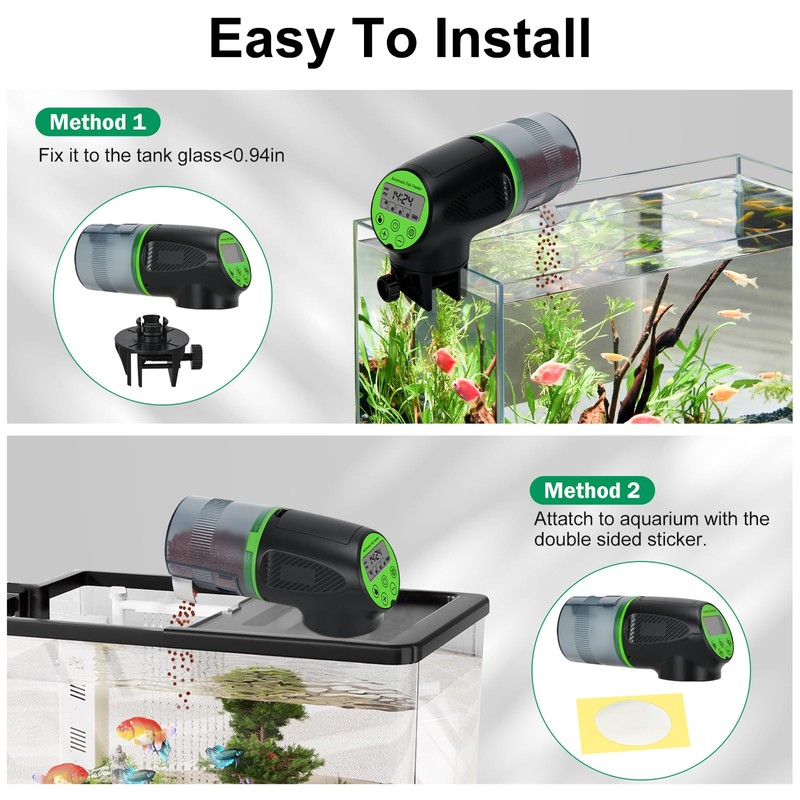 Podazz Automatic Fish Feeder, Moisture-Proof Aquarium Auto Feeder, Aquarium Tank