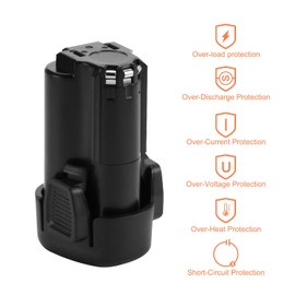 Shentec 2-Pack 3.0Ah 12V Battery Compatible with Porter-Cable PCL12BLX, Li-ion Battery Pack