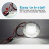 Partsam 3inch Round Navigation Light Chrome Boat Marine LED Transom