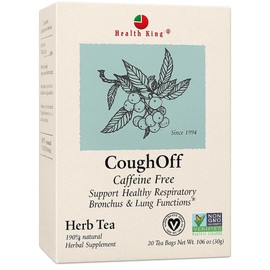 Health King CoughOff Herb Tea, Herbal Tea, 20 Tea Bags, medicinal, tea, functional herb tea, traditional, Peppermint, Loquat Leaf