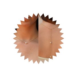 TseenYi Pearl Back Necklace, Vintage Pearl Background Necklace, Gold Back Body Chain, Boho Pearl Y Back Drop Necklace, Chain, Summer Wedding, Backless Chain, Jewellery for Women, Pearl, Pearl