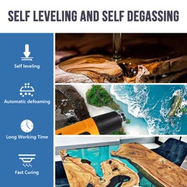 Epoxy Resin 1 Gallon - Crystal Clear Epoxy Resin Kit - Self-Leveling, High-Glossy, No Yellowing, No Bubbles Casting Resin Perfect for Crafts, Table Tops, DIY 1:1 Ratio