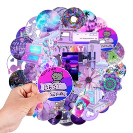 MARSFORCE Vsco Purple Stickers Set, Waterproof Vinyl Decals for Laptop Water Bottle Skateboard Scooter Bike Car Helmet Travel Luggage Guitar Scrapbook Card Phone Pad [50 PCS]