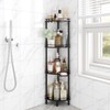ELYKEN Corner Shower Caddy Standing, 4 Tier Rustproof Metal Shower